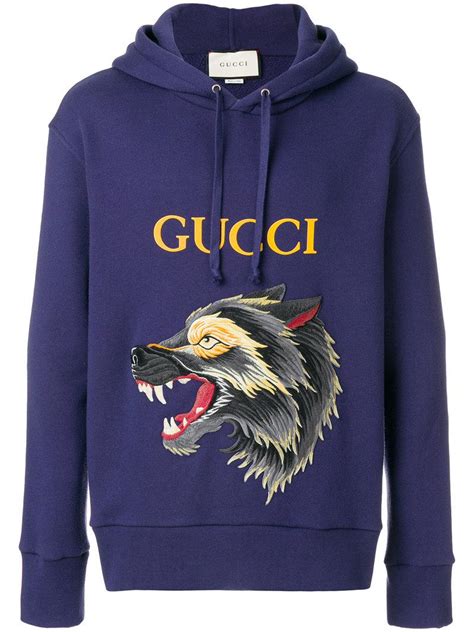 blue gucci hooodie